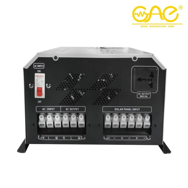 Pure Sine Wave MPPT Solar Inverter 50h To 60Hz With MPPT Solar Charge Controller For Home Applicances